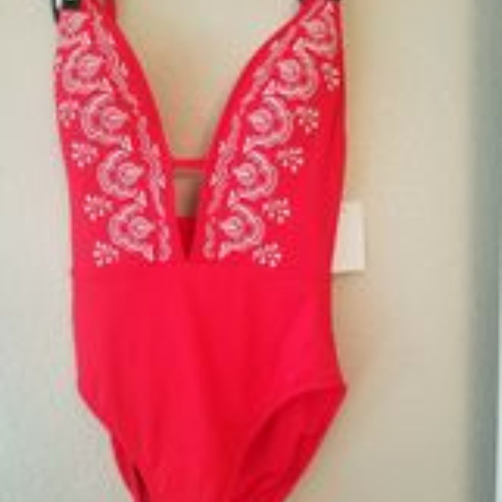 Red La Blanca One Piece Swimsuit